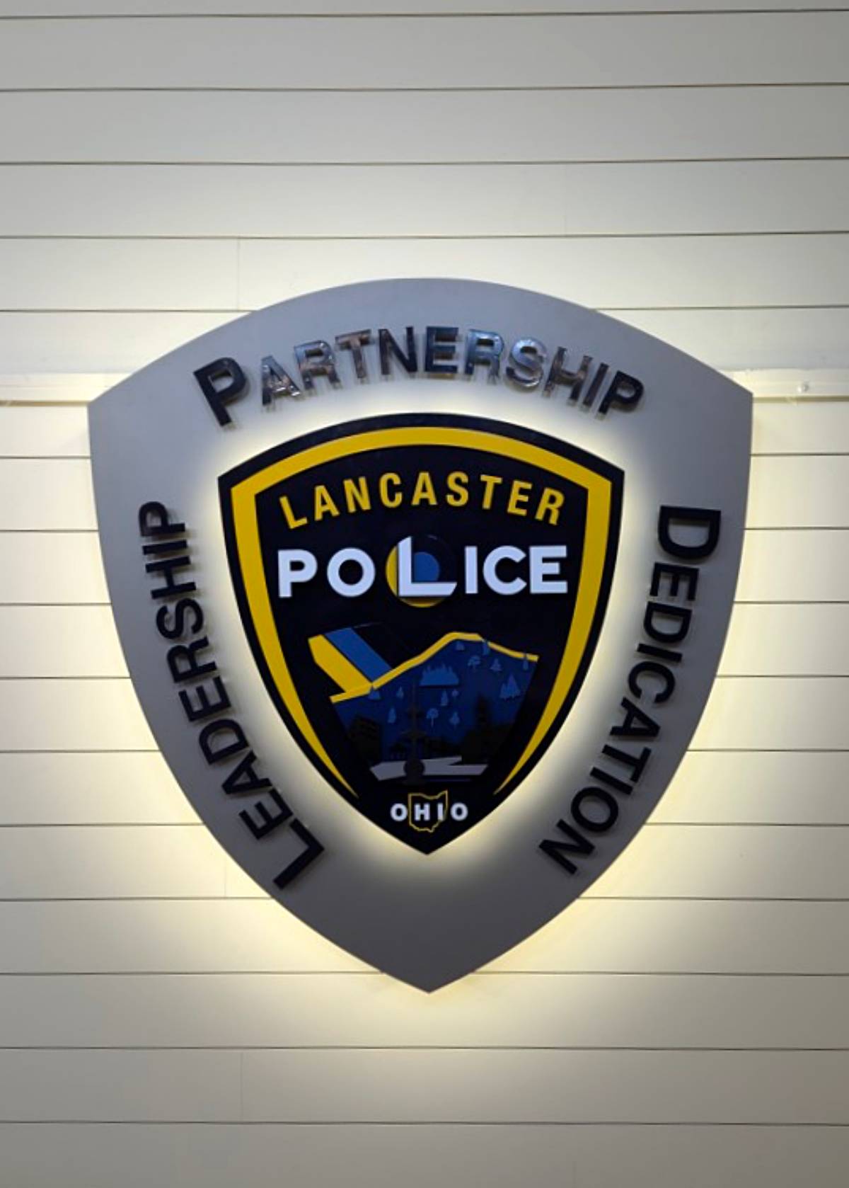 Lancaster Police Department custom metal sign