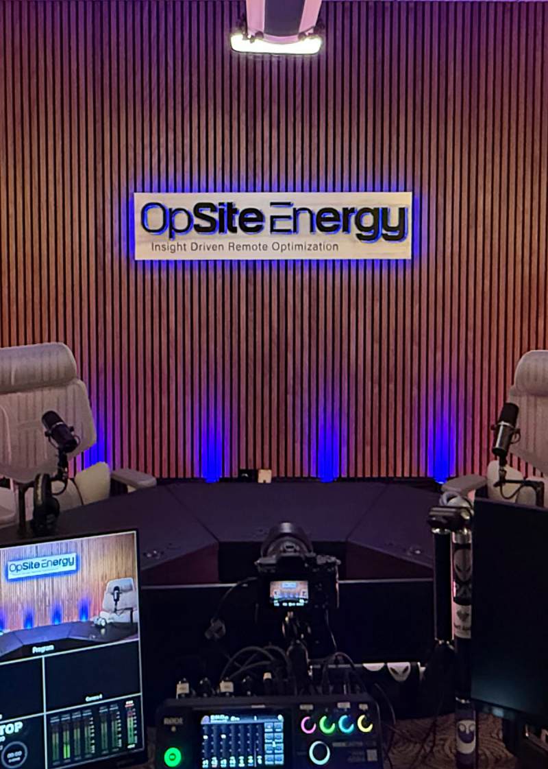 OpSite Energy custom aluminum sign