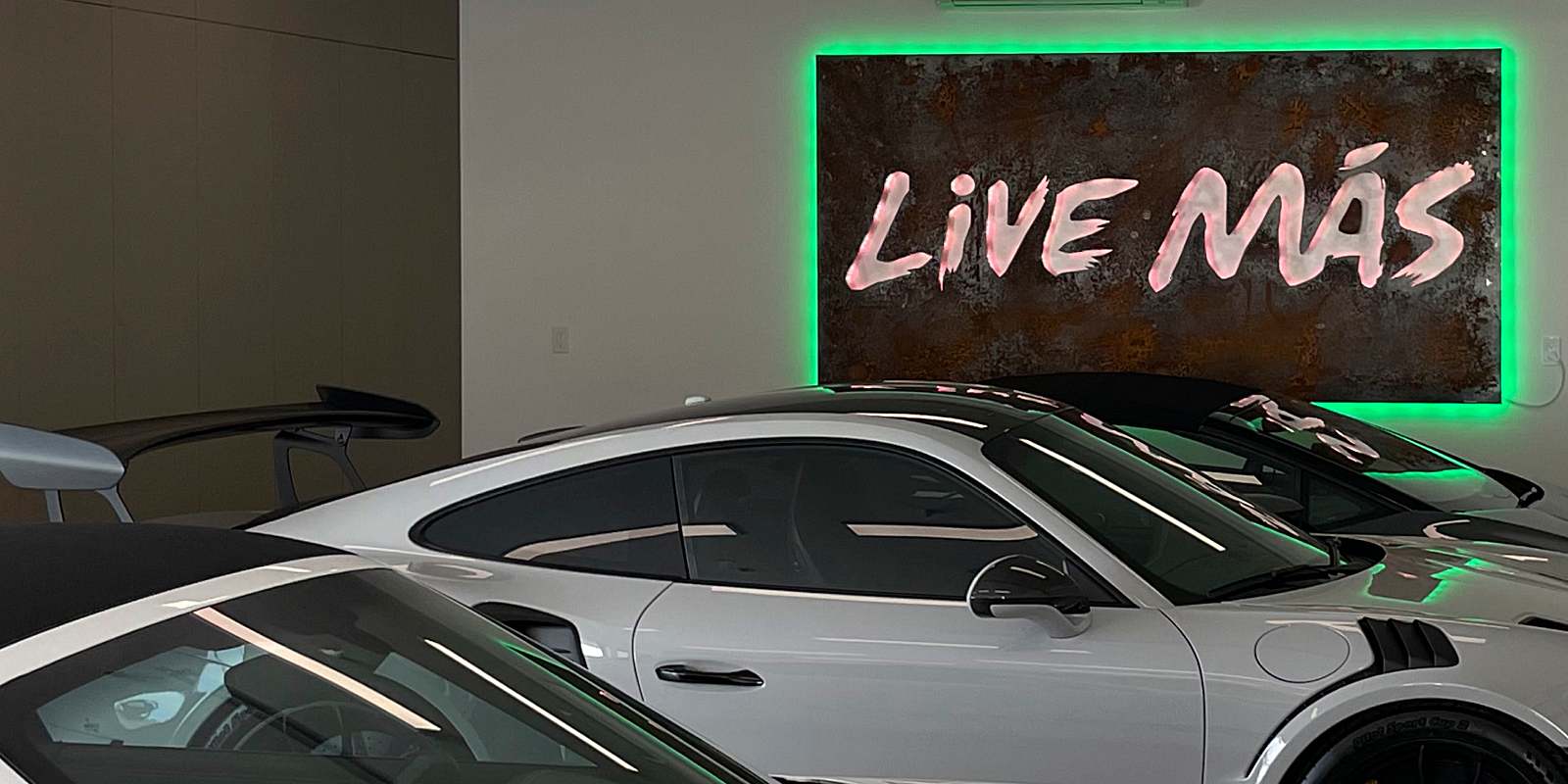 Taco Bell Live Mas custom distressed steel sign