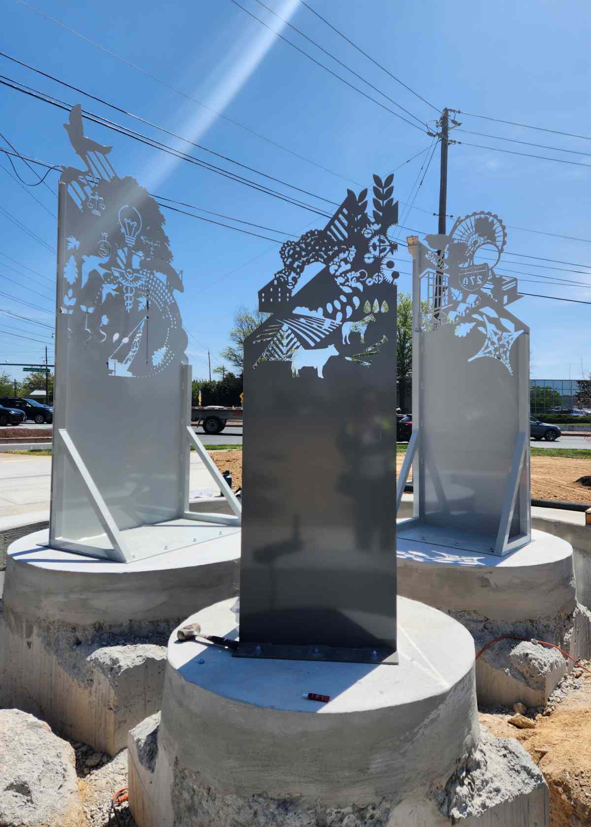 custom lasercut sign - Katie Giganti - Gaithersburg Sculptures 