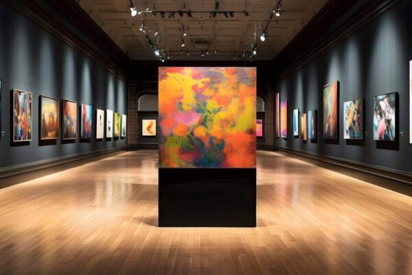 art gallery grandeur - displaying paintings
